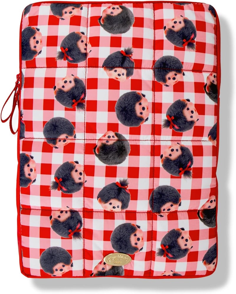 Sonix | Puffy Laptop Sleeve | 15-16 Inch, Quilted Pillow Puffer Laptop Carrying Case, Computer Sleeve | Monchhichi Check - Image 1